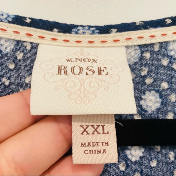 Knox Rose Boho Embroidered Blouse - Picture 3 of 6